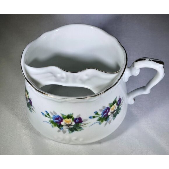 Crown Royal 3256 Vintage Mustache Cup, Floral Pattern, Gold Trim, Victorian, Mug - Picture 4 of 5